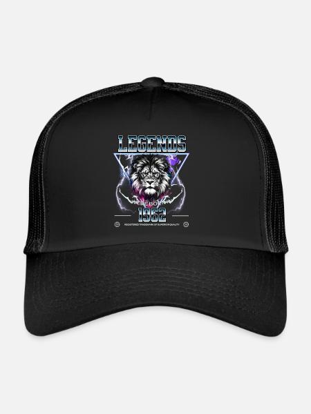1962 Anniversaire Année de naissance Leo - Casquette trucker  - noir/noir - Devant