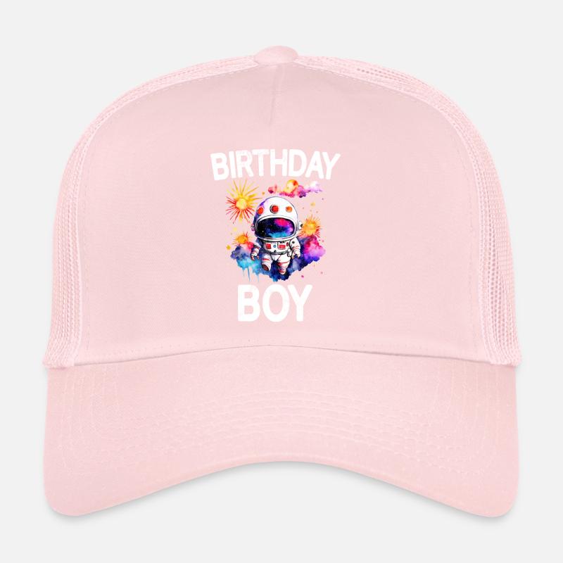 Birthday Boy Astronaut Space Theme Birthday Trucker Cap