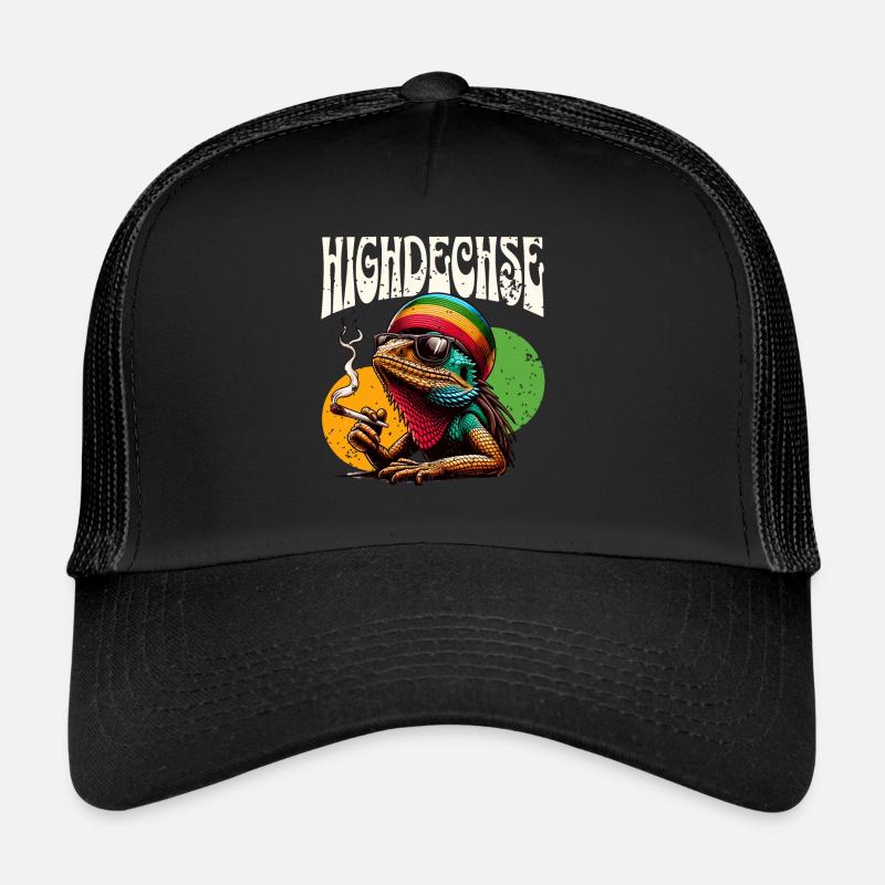 High Lizard Lizards Iguana Reptiles Trucker Cap
