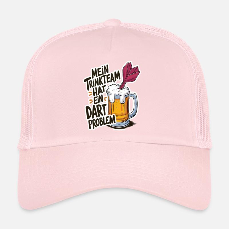 Mon équipe de buveurs a un problème de fléchettes Casquette trucker 