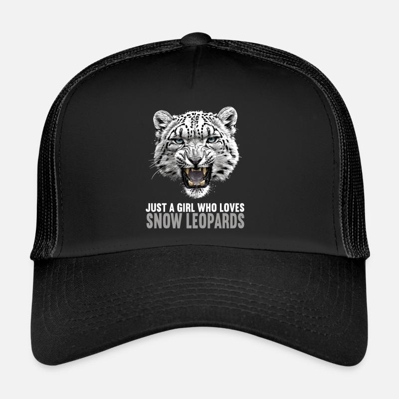 Snow Leopard Schneeleoparden Schneeleopard - Trucker Cap - Schwarz/Schwarz
