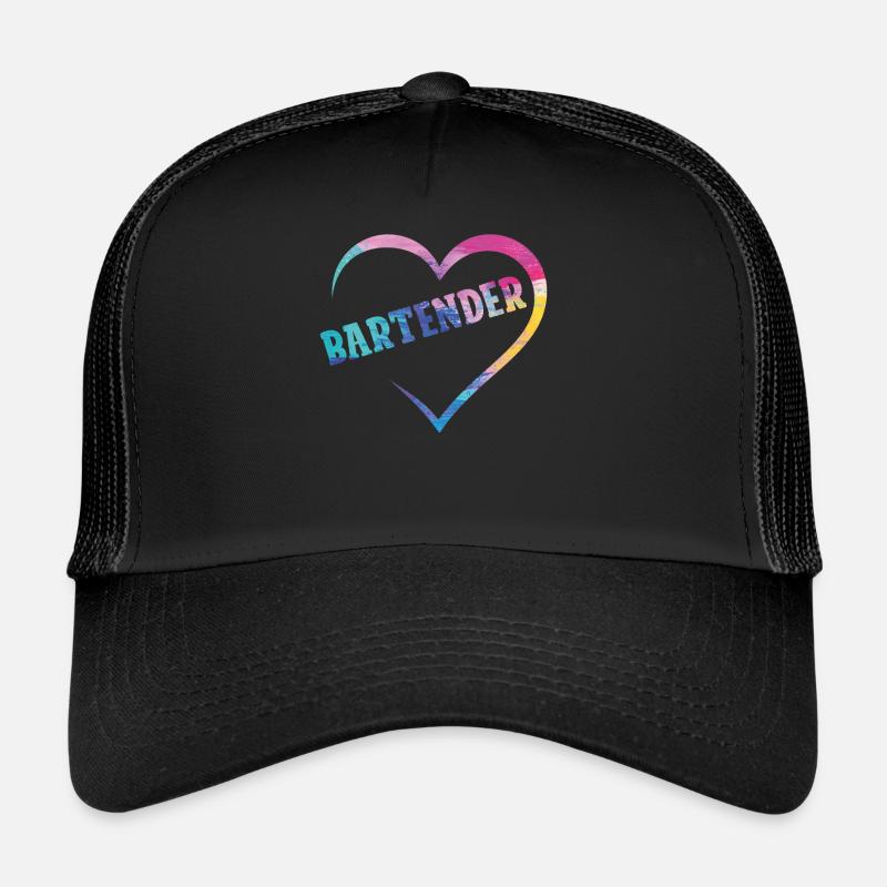Barman Mixologue Coeur Casquette trucker 