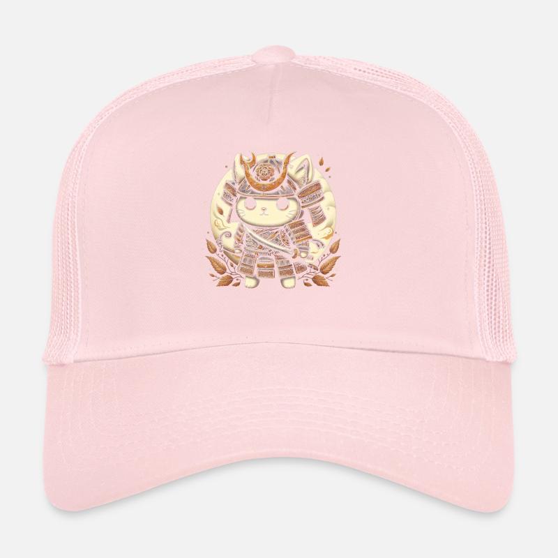 Japanese Samurai Cat Warrior Retro Ninja Trucker Cap
