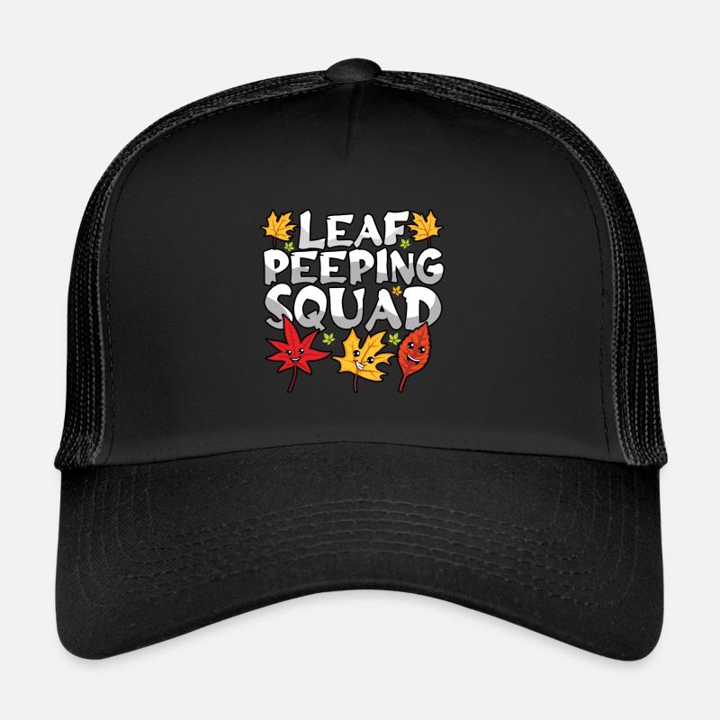 Leaf Peeping Squad Mignon Kawaii Feuillage Leaf Peeper Casquette trucker 
