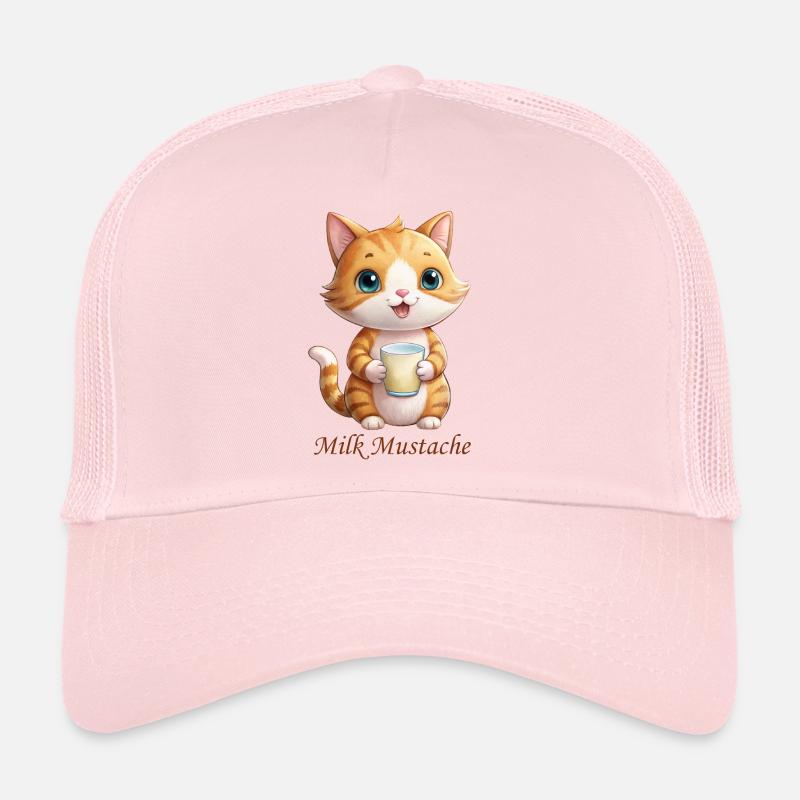CHATS, MOUSTACHE DE LAIT Casquette trucker 