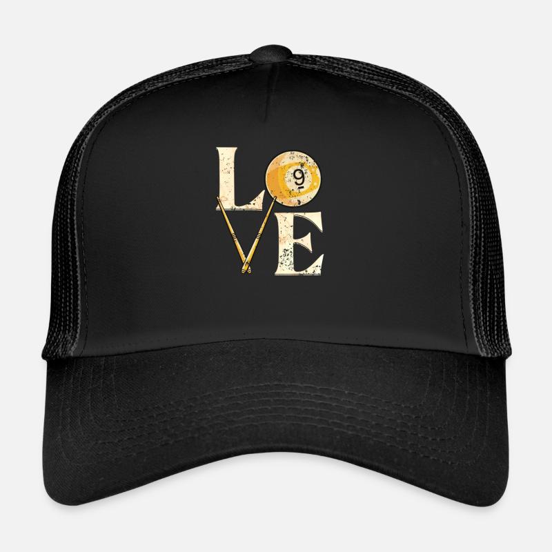Table de billard « LOVE » Dictons Snooker Casquette trucker 