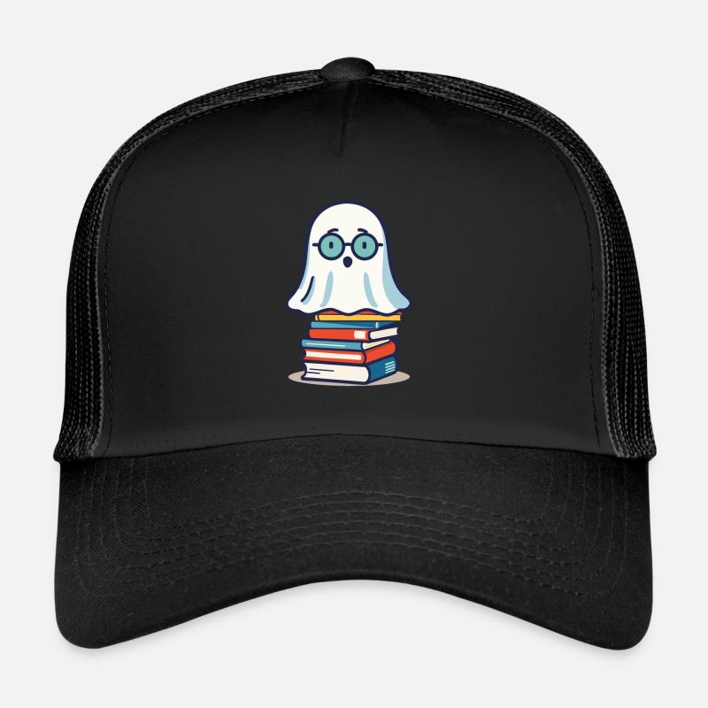 Lire Halloween Ghost Cute Bookworm Casquette trucker 