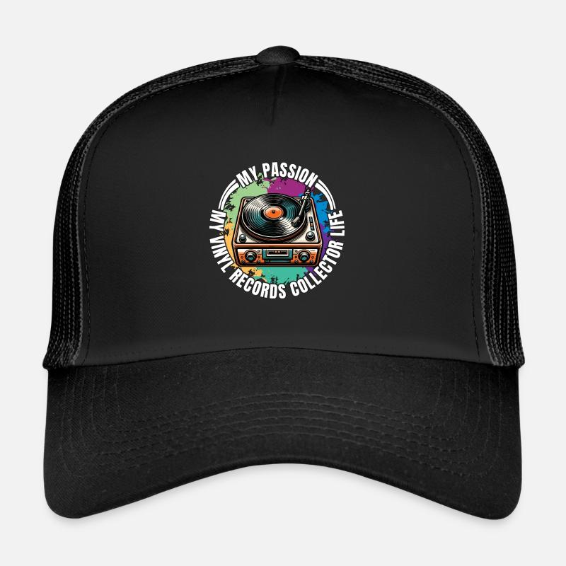 Disques vinyles Ma passion Mon amateur de lecteur de vinyle Casquette trucker 