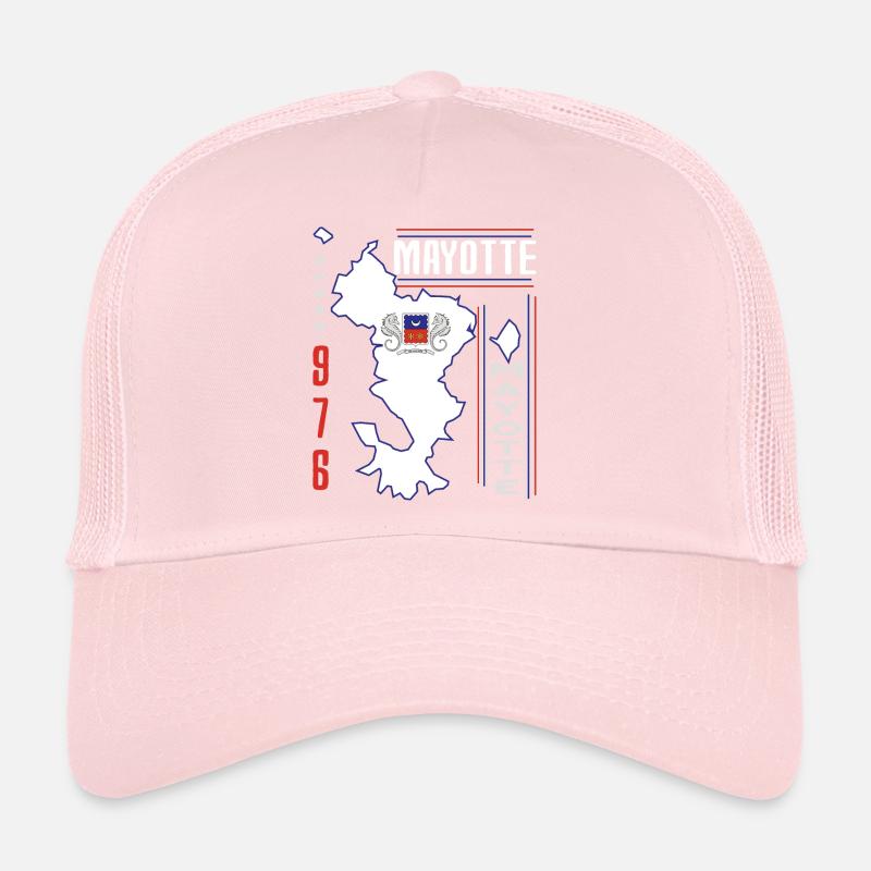 idee cadeau design graphique carte de Mayotte 976 Casquette trucker 