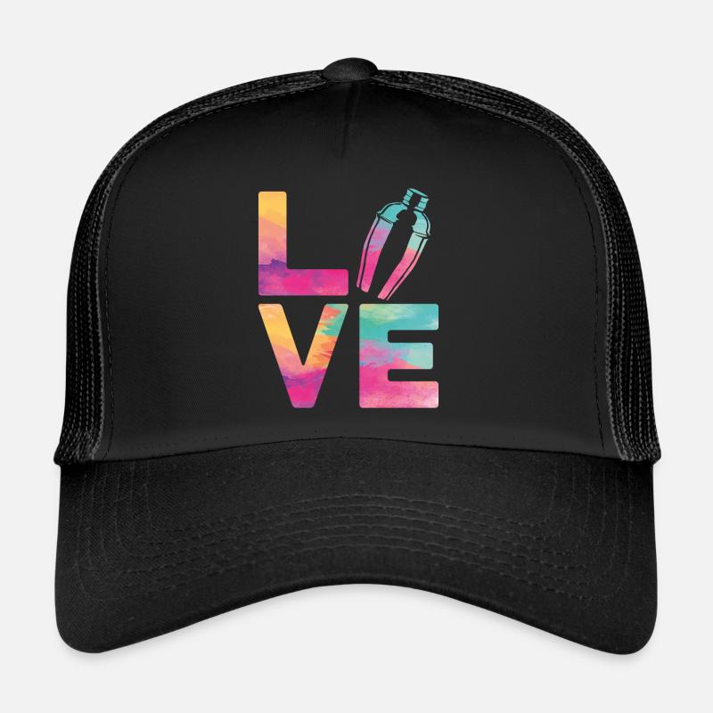 Barman Mixologue Aquarelle Casquette trucker 