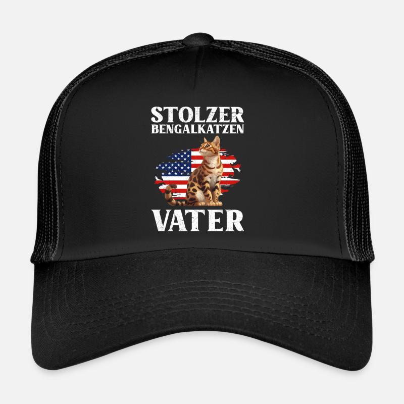 Papa chat FIER PÈRE CHAT BENGALE ÉTATS-UNIS Casquette trucker 