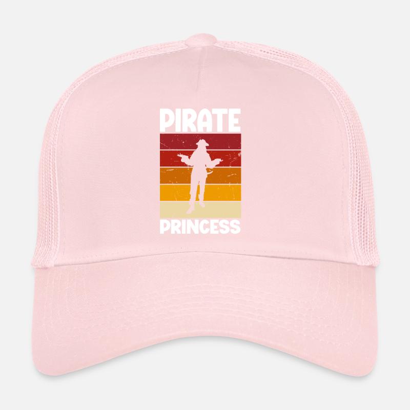 Pirate Princesse Pirate Crâne Croix Os Casquette trucker 