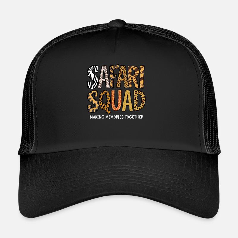 Safari Squad Making Memories Together - Trucker Cap - Schwarz/Schwarz
