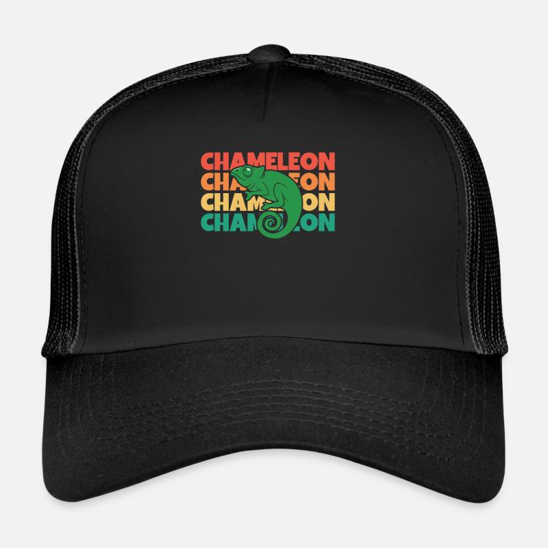 Chameleon Rétro Texte Panthère Voilée Casquette trucker 
