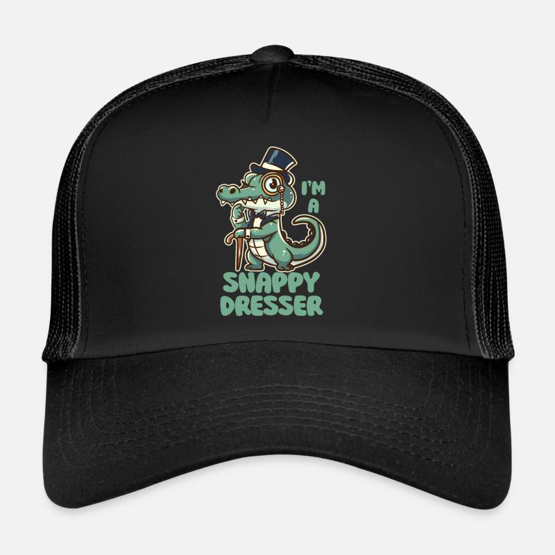 Je suis une commode Snappy - Jeu de mots sur le crocodile mignon Casquette trucker 