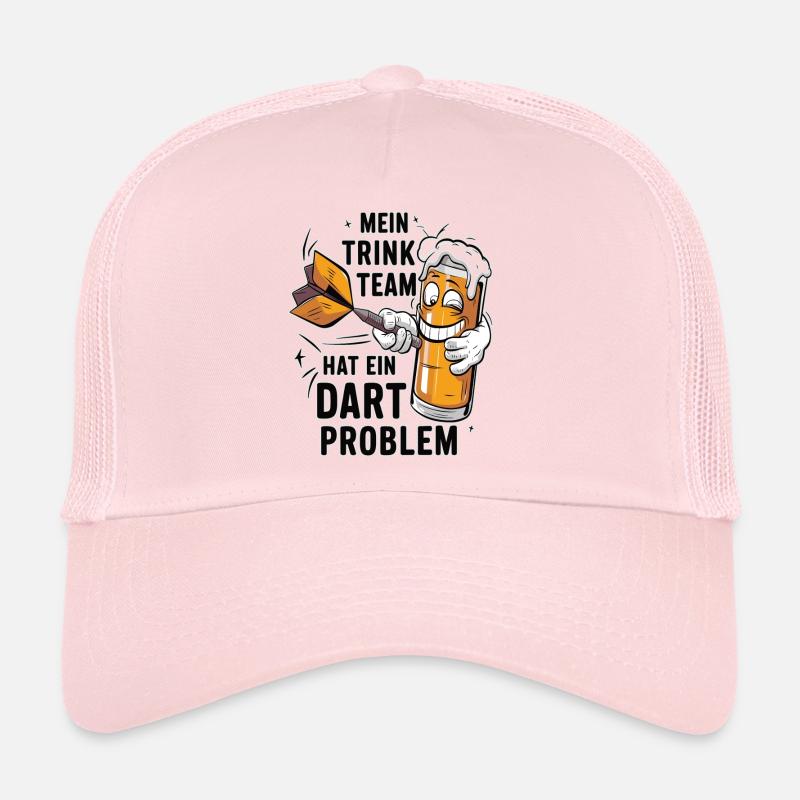 Mon équipe de buveurs a un problème de fléchettes Casquette trucker 