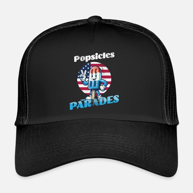 Popsicle Parades Retro Vintage USA Flag Trucker Cap
