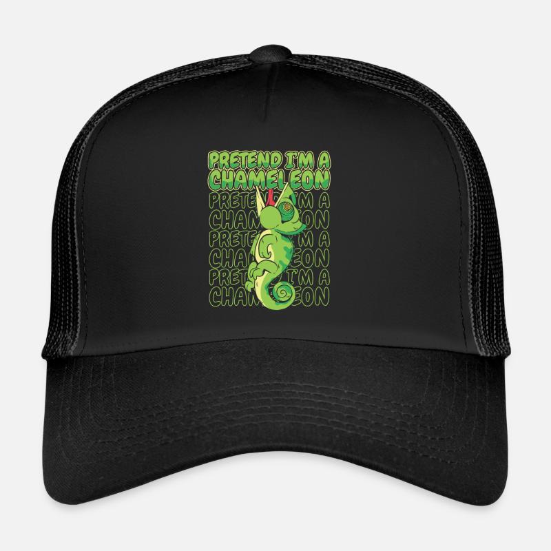 Tu so, als wäre ich ein Chamäleon-Liebhaber mit verschleiertem Panther - Trucker Cap - Schwarz/Schwarz