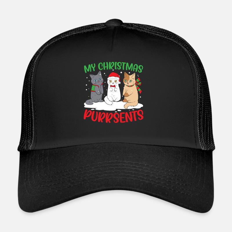 Fête de Noël des chats Casquette trucker 