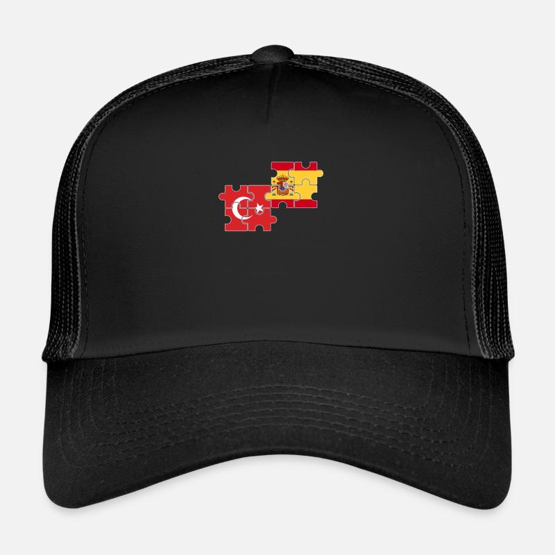 Turquie Espagne Drapeau Espagnols Turc Casquette trucker 