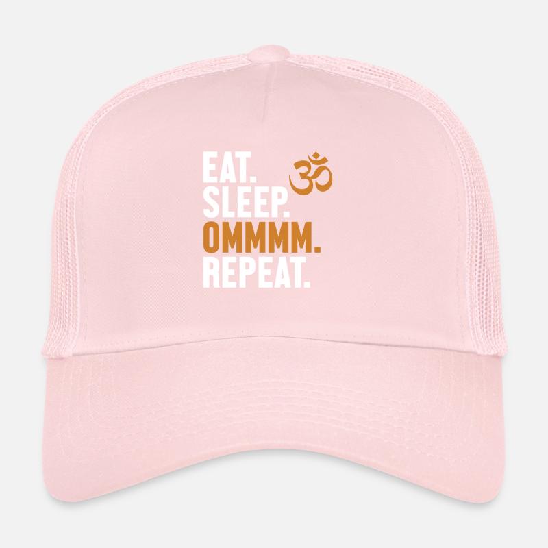 Manger dormir Ommmm répéter Symbole Bouddhiste Statue Casquette trucker 