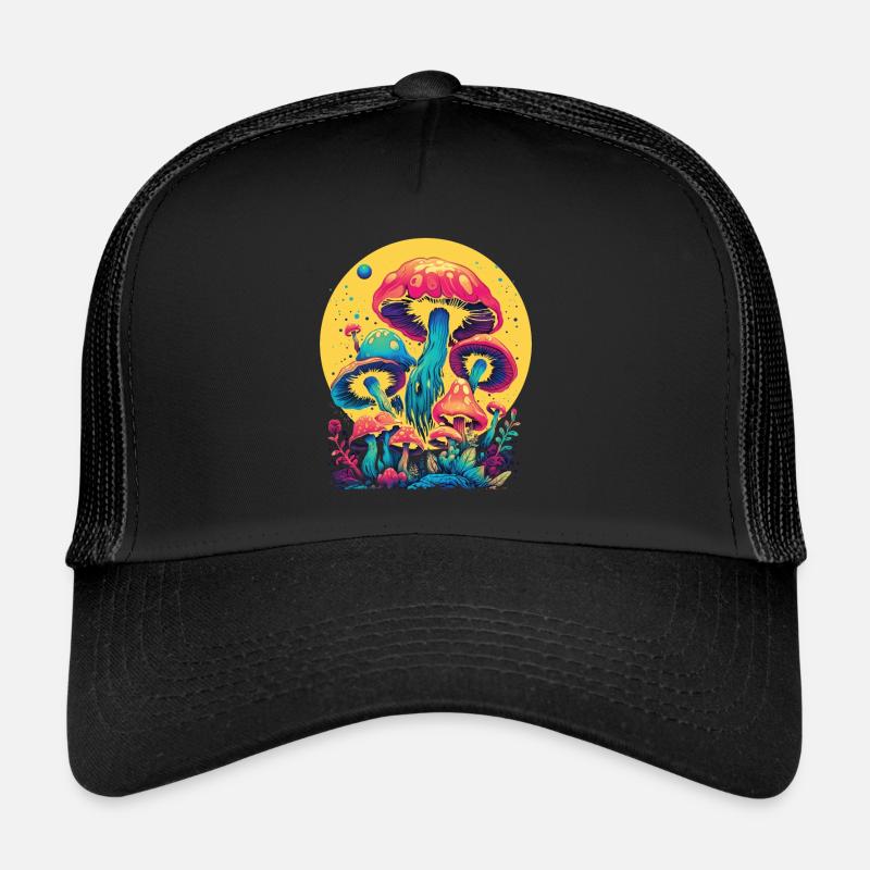 Champignon sauvage et lune Pas de temps, je cherche Casquette trucker 