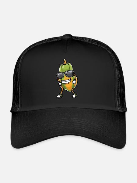 Danse de la papaye - Casquette trucker  - noir/noir - Devant