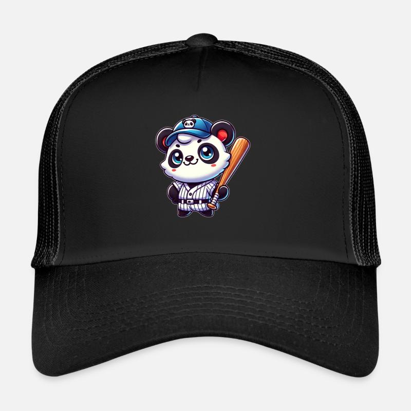 Drôle de panda jouant au baseball panda Casquette trucker 