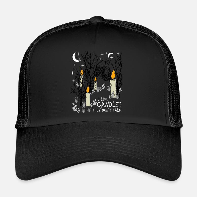 Candles Trees Candle Moon Candlemaking Trucker Cap