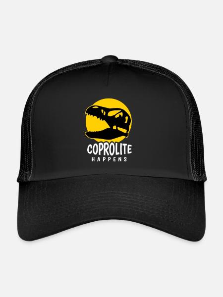 Coprolite Happens Coprolite Fossils - Trucker Cap - black/black - Front