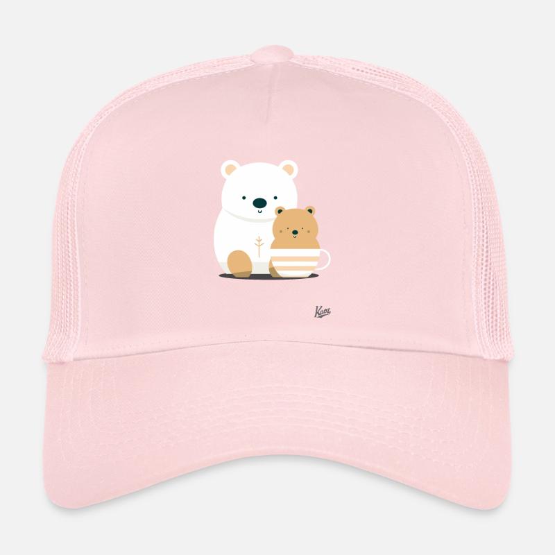 Grand ours et petit ours dans une tasse à café Casquette trucker 