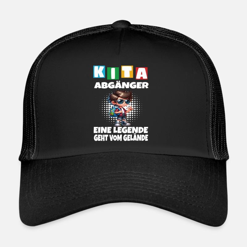 KITA Abgänger Schulkind Einschulung - Trucker Cap - Schwarz/Schwarz