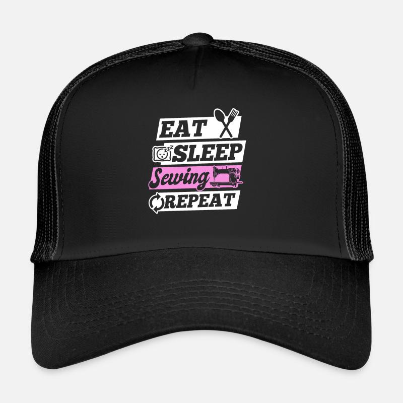 Sewing Lover Seamstress - Eat Sleep Sewing Repeat Trucker Cap