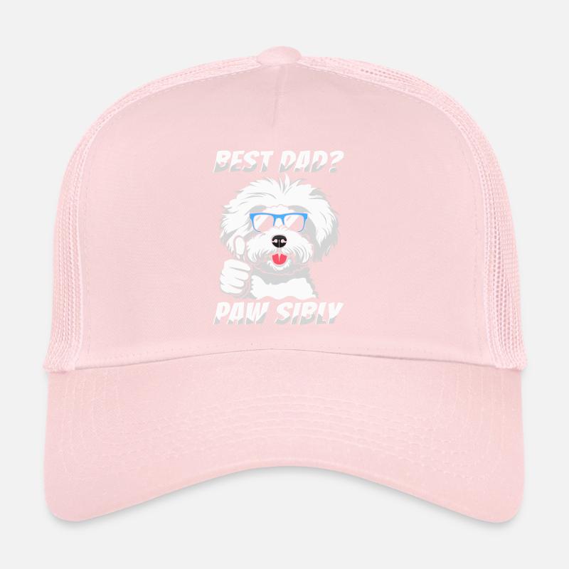 Bichon Frize Father Best Dad Pawsibly Trucker Cap