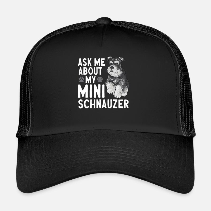 Zwergschnauzer Hund Schnauzer - Trucker Cap - Schwarz/Schwarz