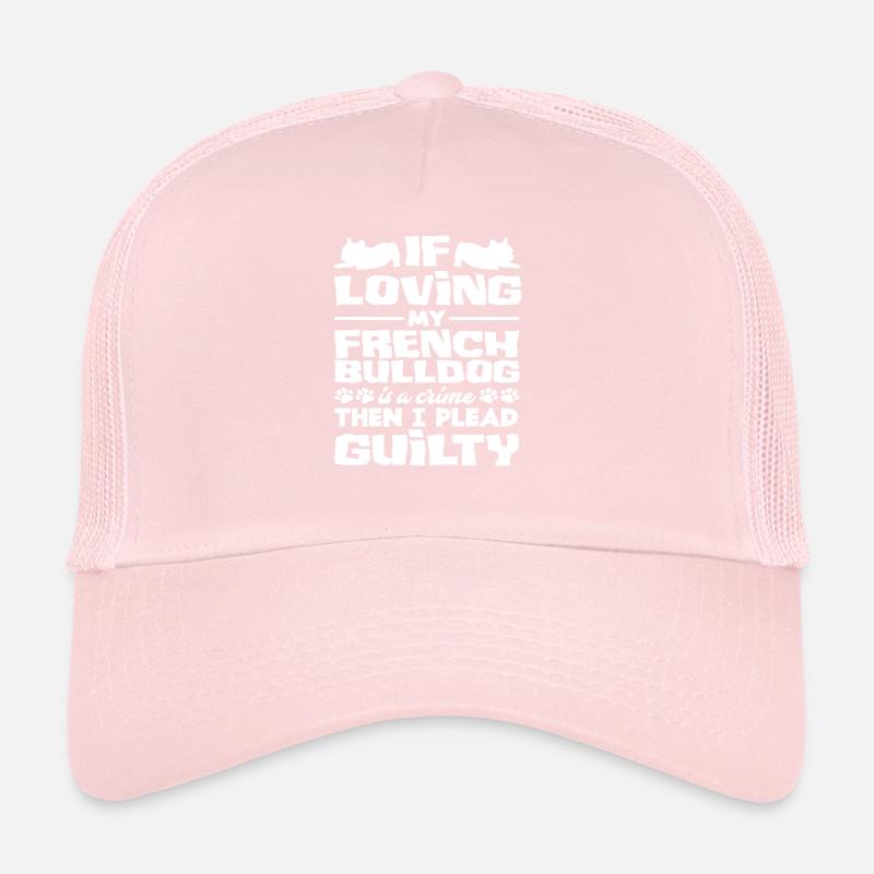 Drôle de propriétaire de bouledogue français disant Casquette trucker 
