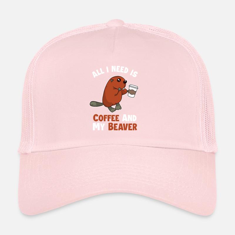 Le café et mon Castor Canadensis North Casquette trucker 