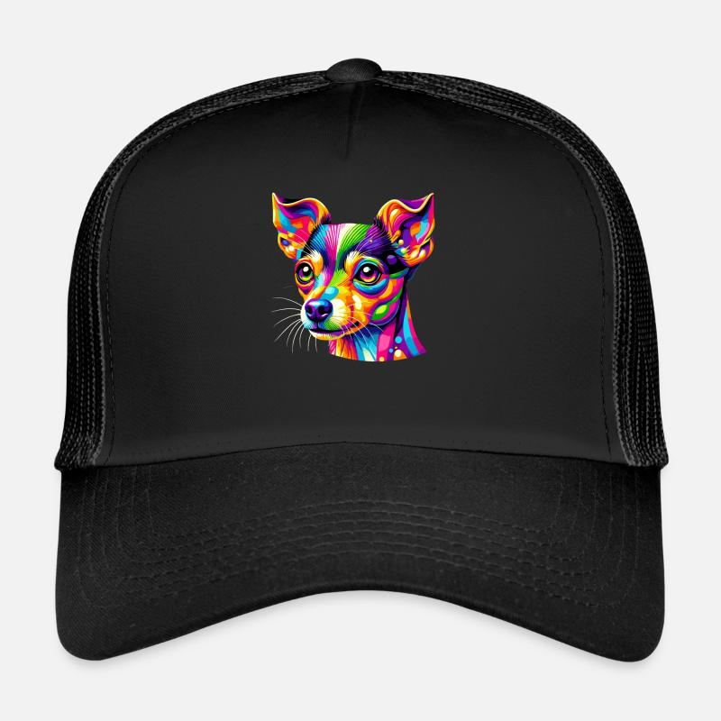 Jouet Pop Art coloré Fox Terrier Jouet américain Casquette trucker 