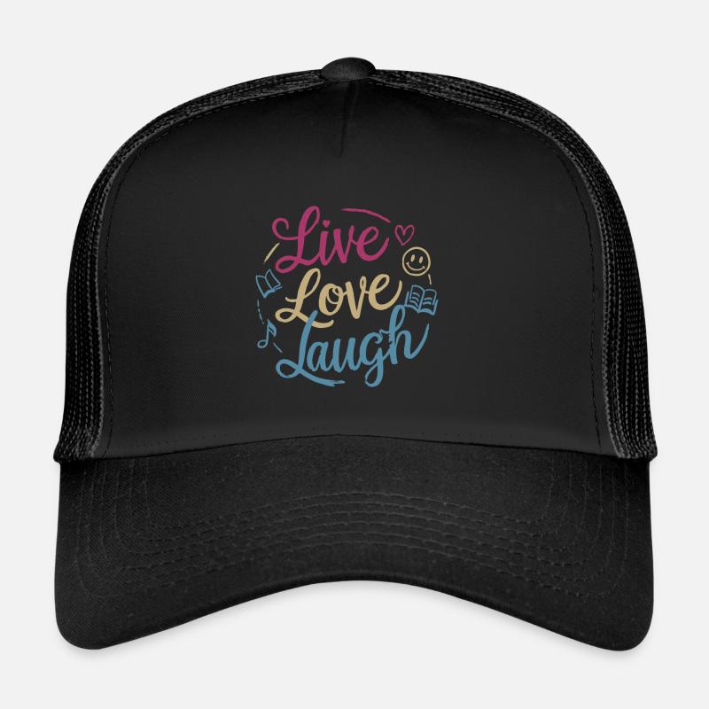 LEBE LIEBE LACHEN - Trucker Cap - Schwarz/Schwarz