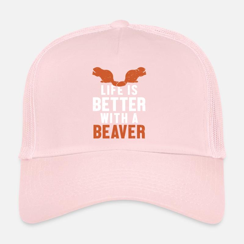 Das Leben ist besser mit einem Biber Nordamerikaner Trucker Cap