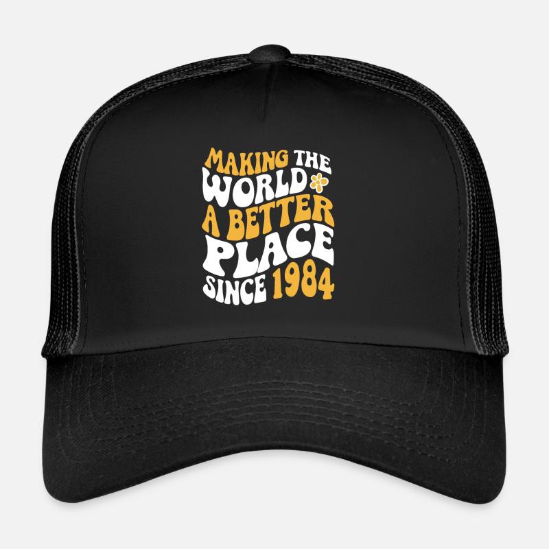 1984 Geburtstag Vintage Hippie Groovy Trucker Cap