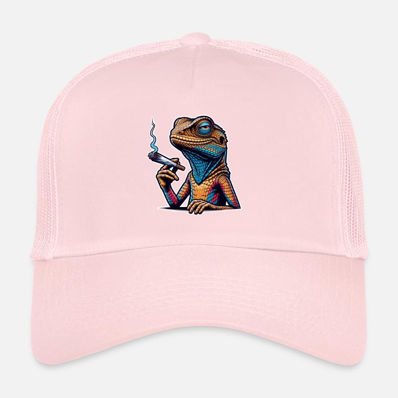 High Lizard Lizard Smoking Pot Cannabis Trucker Cap