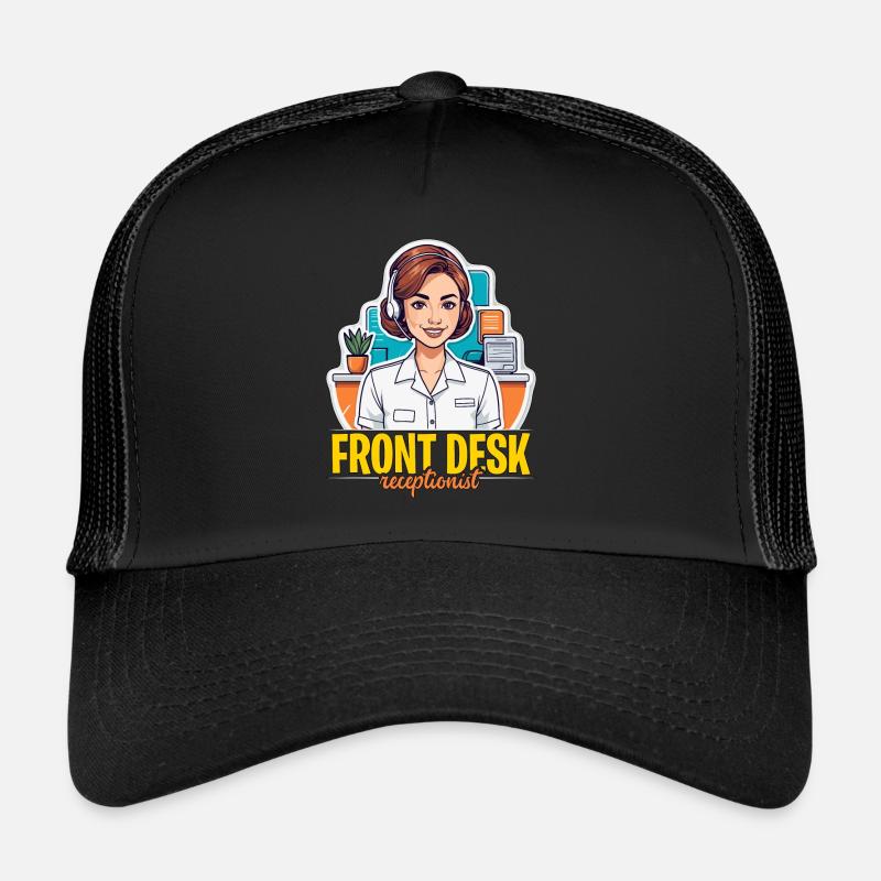 Receptionist Front Desk Receptionist Office Worker Trucker Cap