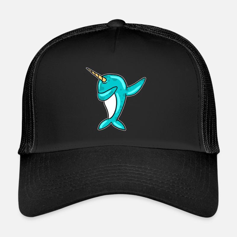 Dabbing Narwhal Lustiges Einhorn Des Meeres Dab Cool Trucker Cap