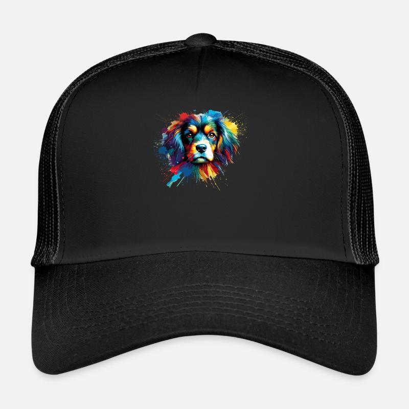 Splash Art coloré Petit Munsterlander Casquette trucker 