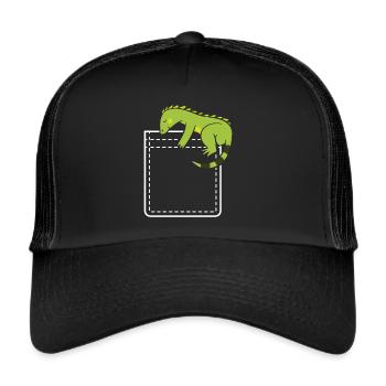 Iguanian Reptile Lover Herpetologist - Trucker Cap - black/black - Front