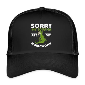 Iguanian Reptile Lover Herpetologist - Trucker Cap - black/black - Front