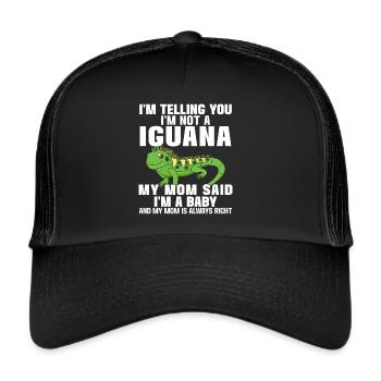 Iguanian Reptile Lover Herpetologist - Trucker Cap - black/black - Front