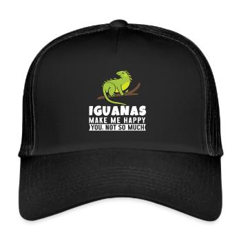 Iguanian Reptile Lover Herpetologist - Trucker Cap - black/black - Front
