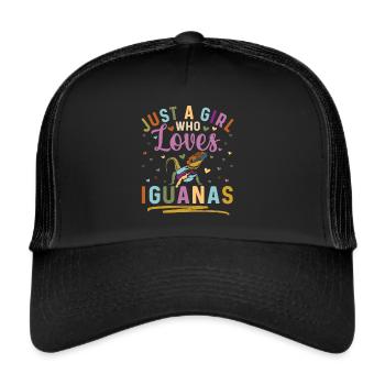 Iguanian Reptile Lover Herpetologist - Trucker Cap - black/black - Front